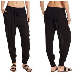 Elan Relaxed Joggers Black Lightweight Rayon XL NWT